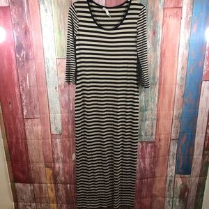 Calvin Klein striped maxi Dress